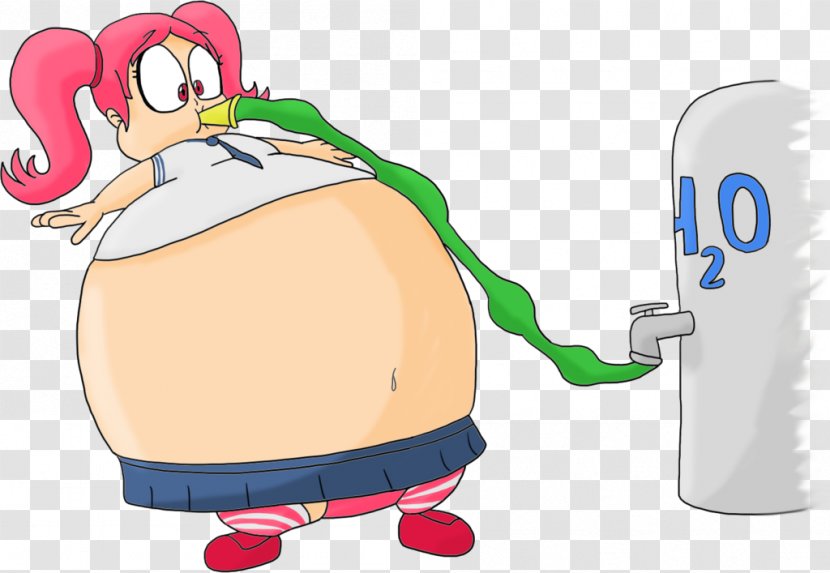 female belly inflation water