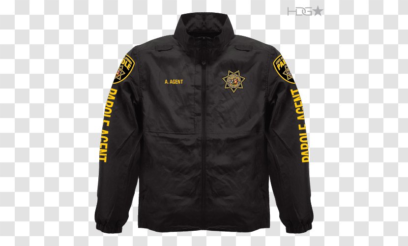 California Department Of Corrections And Rehabilitation T-shirt Parole Windbreaker Jacket - Police - Black Denim Transparent PNG