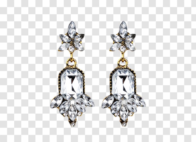 Earring Glass Jewellery Necklace Imitation Gemstones & Rhinestones Transparent PNG