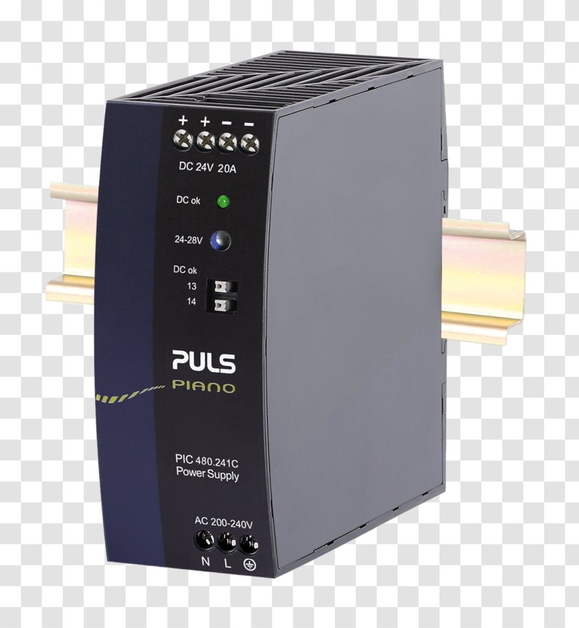 PULS Power Converters DIN Rail Supply 24V UPS - Bohlam Illustration Transparent PNG