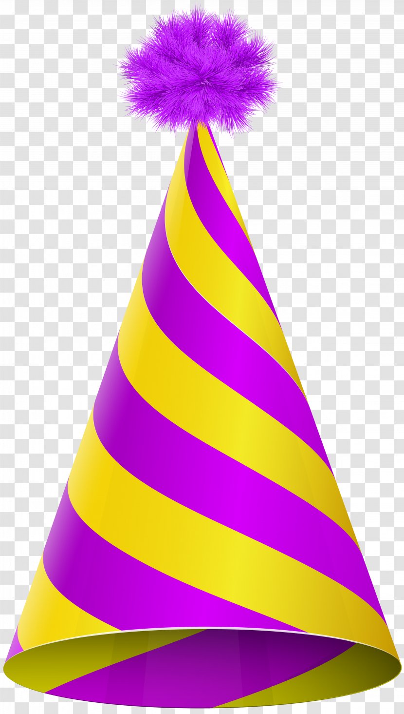 Party Hat Birthday Clip Art - Hats - Purple Yellow Transparent Image Transparent PNG