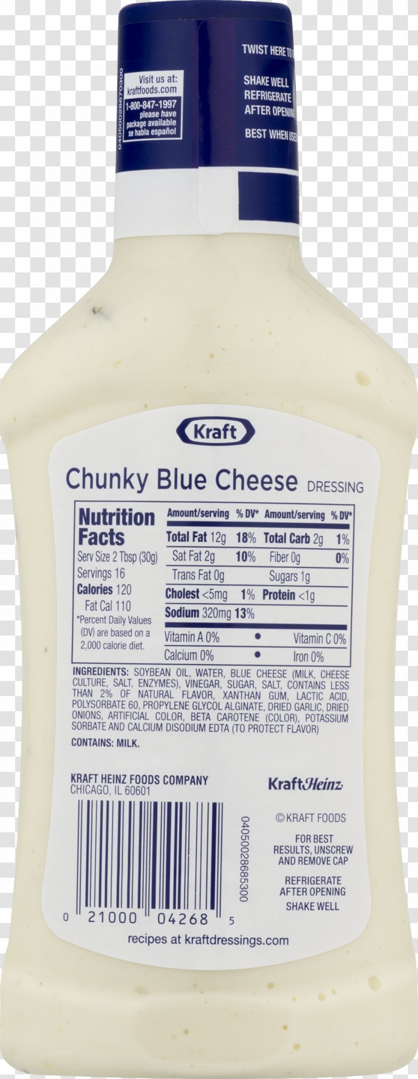Italian Dressing Blue Cheese Caesar Salad Nutrition Facts Label Transparent PNG