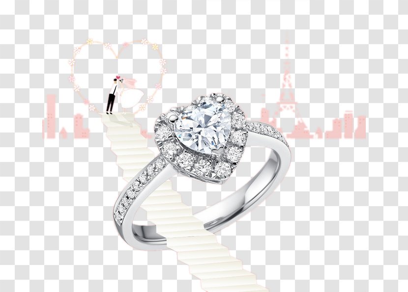 Earring Wedding Ring Jewellery Diamond - Marriage Proposal Transparent PNG