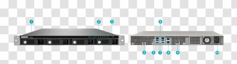 QNAP TS-453U-RP Network Storage Systems Data Systems, Inc. Wireless Router - Electronics Transparent PNG