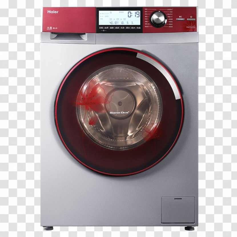 Washing Machine Haier Clothes Dryer Home Appliance Laundry - Decorative Design In-kind Material Transparent PNG