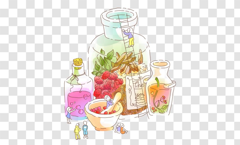 South Korea Cartoon Watercolor Painting Illustration - Hand-painted Herbs Transparent PNG