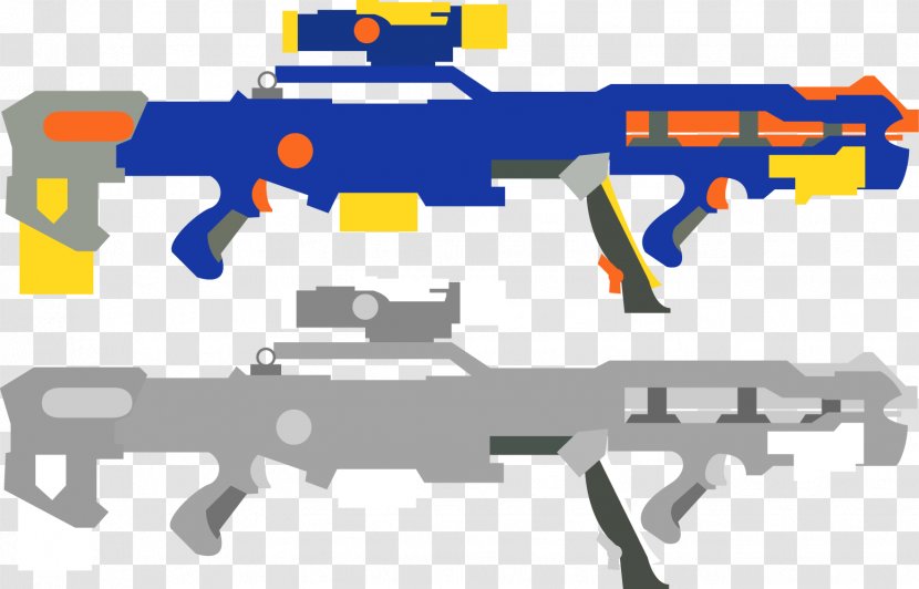 Nerf N-Strike Elite Blaster Clip Art - Silhouette - Guns Transparent PNG