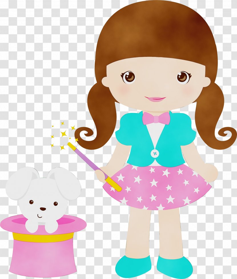 Cartoon Doll Toy Child - Paint Transparent PNG