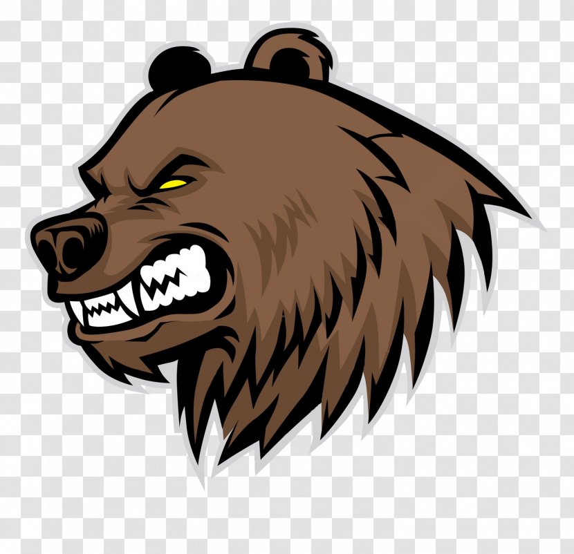Grizzly Bear Royalty-free - Fictional Character - Head Pattern Transparent PNG