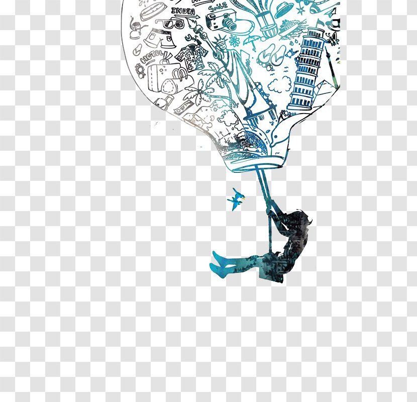 Balloon - Advertising - Sitting On A Hot Air To Fly People Transparent PNG