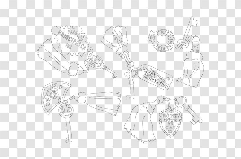 Finger Line Art Sketch - Design Transparent PNG