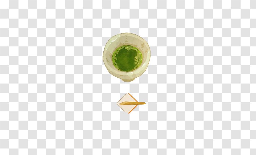 Green Tea Dessert Food - Hand Painting Material Picture Transparent PNG