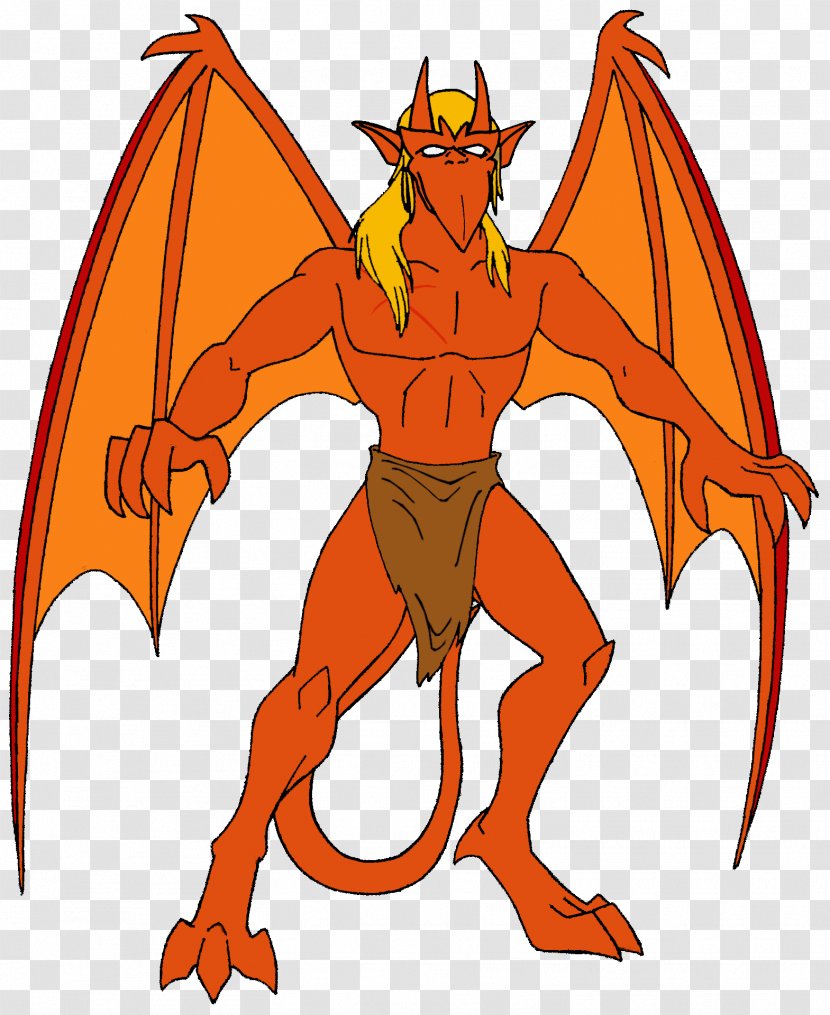 Illustration Clip Art Dragon Demon - Mythical Creature - Gargoyles Cartoon Demona Transparent PNG