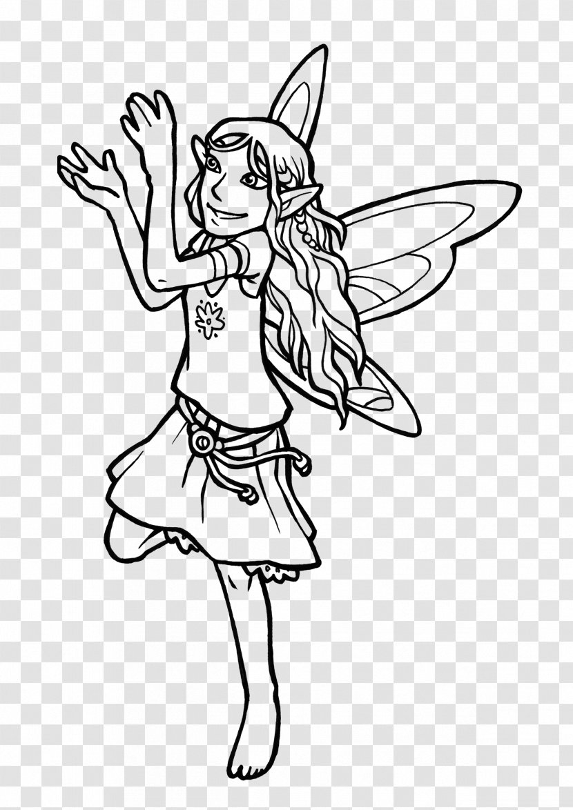 Fairy Elf Ausmalbild Legendary Creature Handicraft - Drawing - Window Transparent PNG