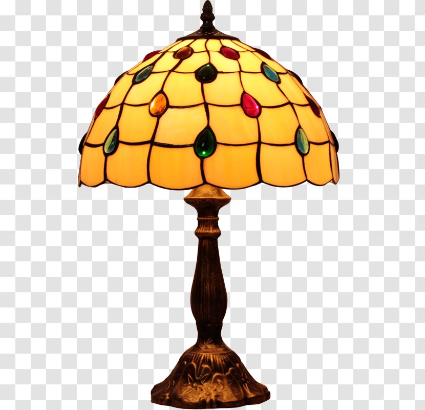 Table Lampe De Bureau Tiffany Lamp Lighting - Desk - Lamps On Colored Transparent PNG