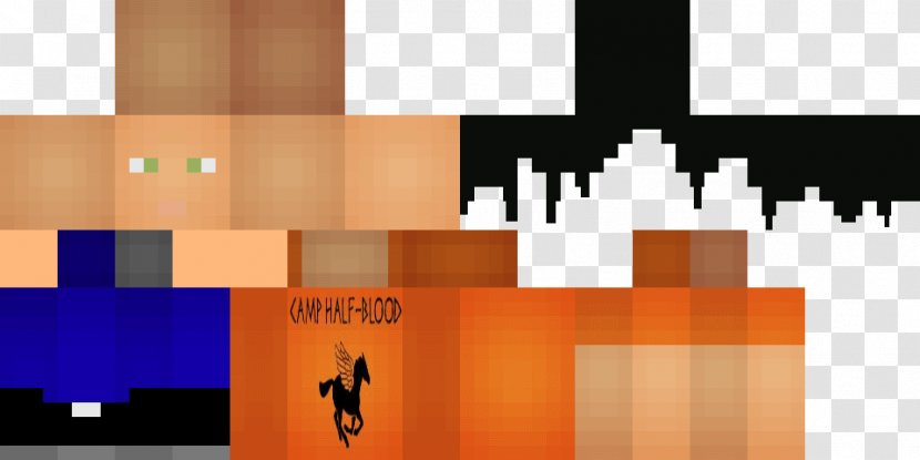 Minecraft Percy Jackson & The Olympians Graphic Design - Orange Transparent PNG