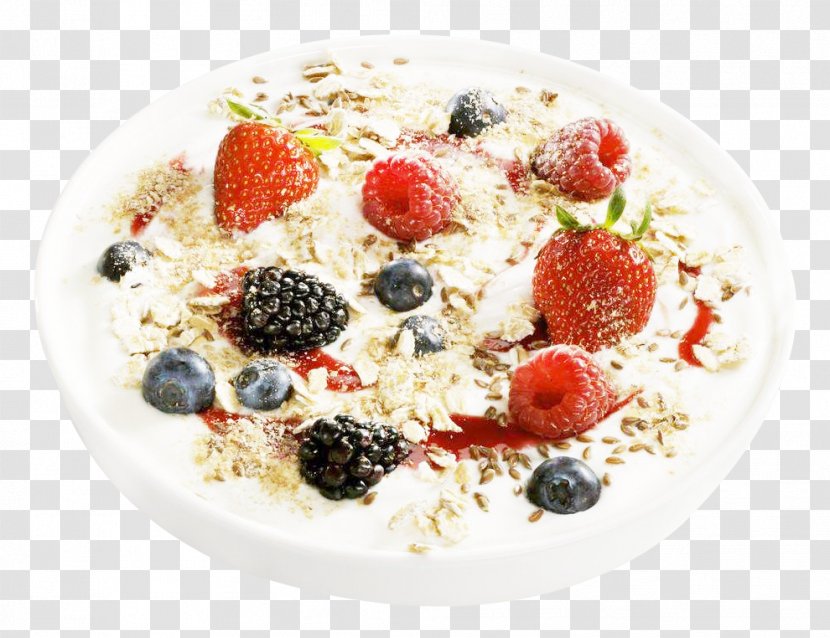 Muesli Breakfast Cereal Porridge Milk - Raspberry - Fruit Oatmeal Transparent PNG