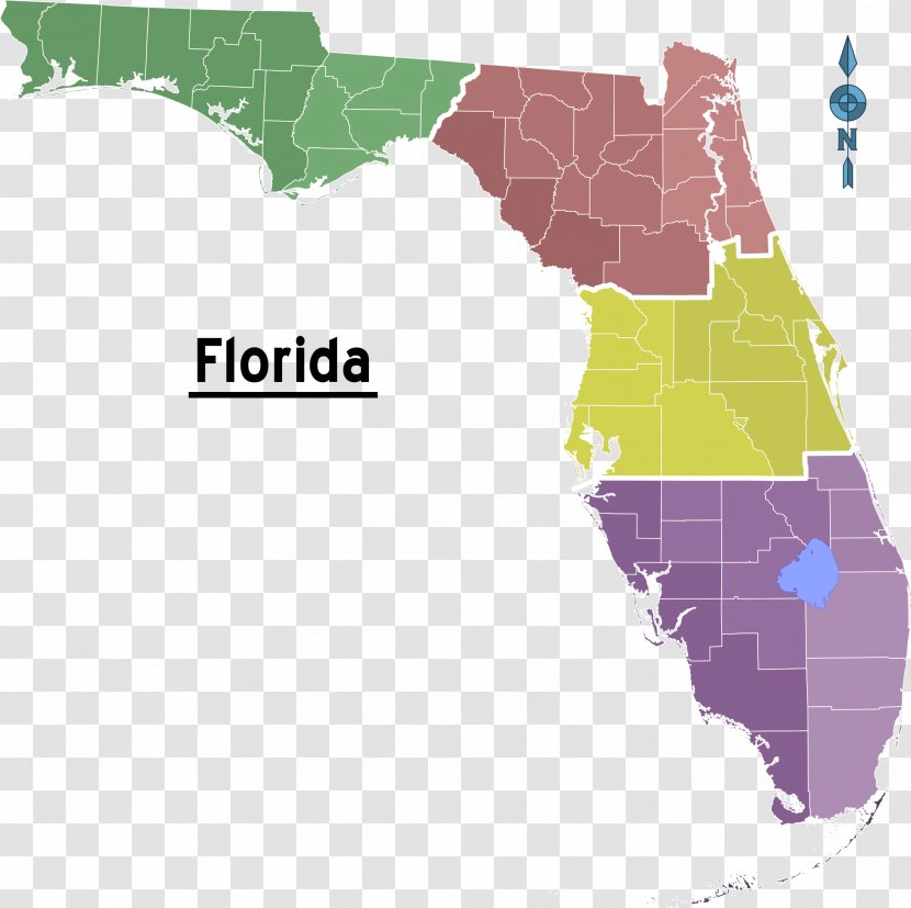 Florida Topographic Map Triangle Chemical Co - Area Transparent PNG