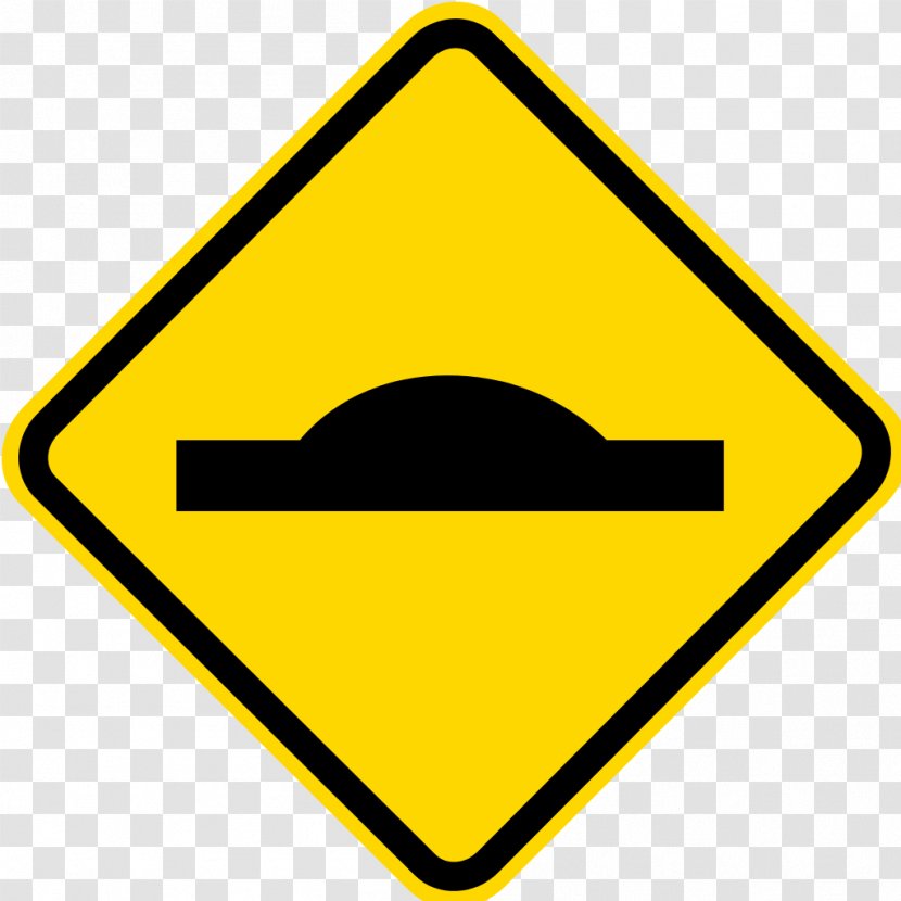 Traffic Sign Road Speed Bump Warning - Vehicle Transparent PNG