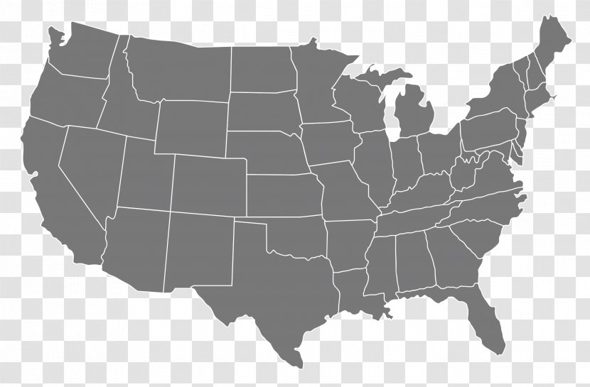United States Silhouette Vector Map Royalty-free - State Legislature Transparent PNG