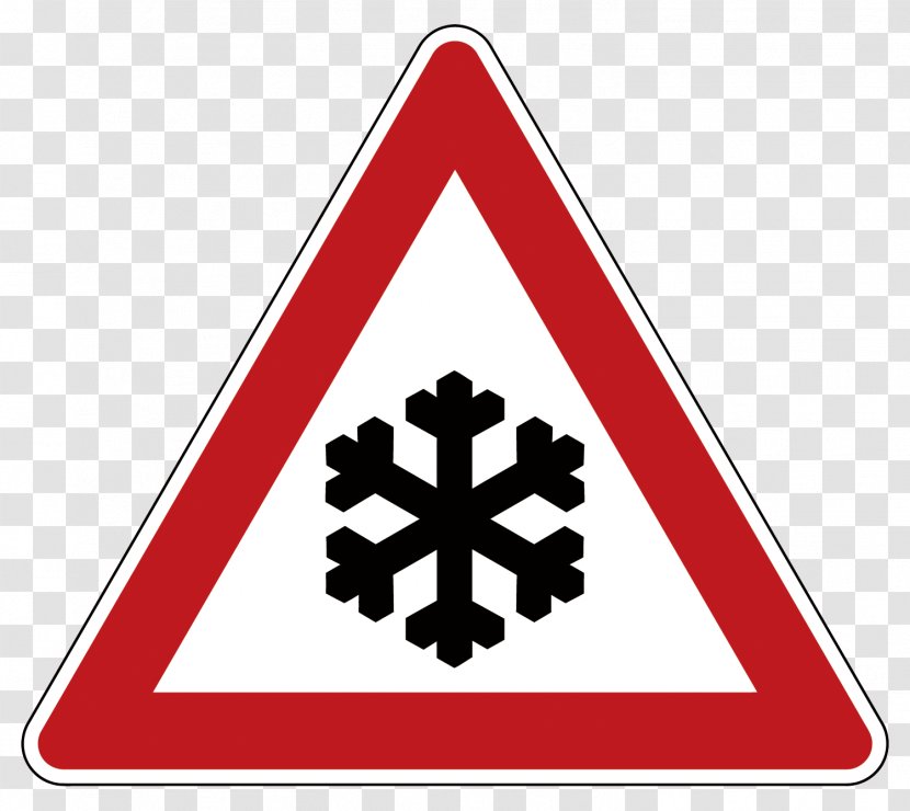 United Kingdom Snow Warning Sign Traffic - Weather - Vector Attention To Ground Icing Transparent PNG