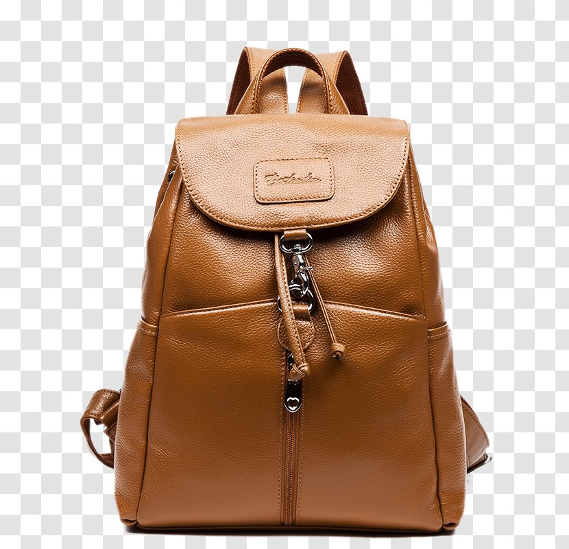 Laptop Backpack Handbag Leather - Brown Hasp Fashion Transparent PNG