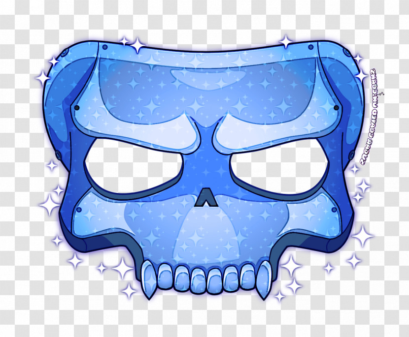 Blue Bone Skull Jaw Animation Transparent PNG