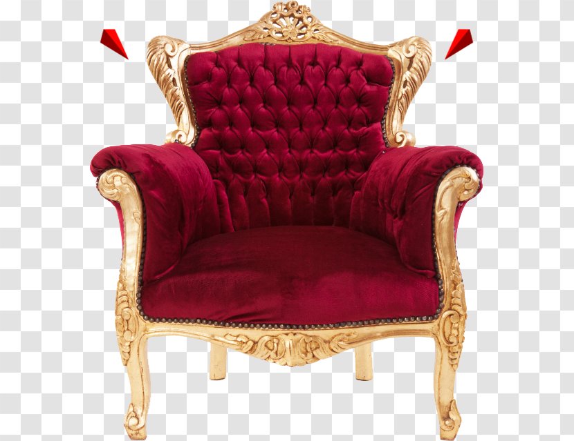 Table Throne Furniture Couch Dining Room - Loveseat - Red Sofa Pattern Transparent PNG