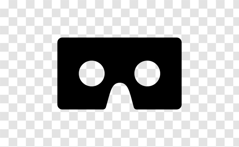 Virtual Reality Headset Google Cardboard Template Glass - Black And White Transparent PNG