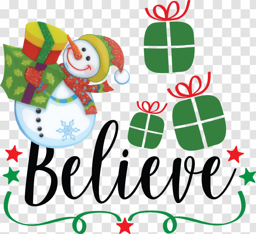 Believe Santa Christmas Transparent PNG