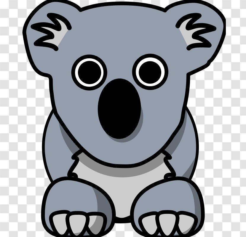 Koala Cartoon Clip Art - Snout Transparent PNG