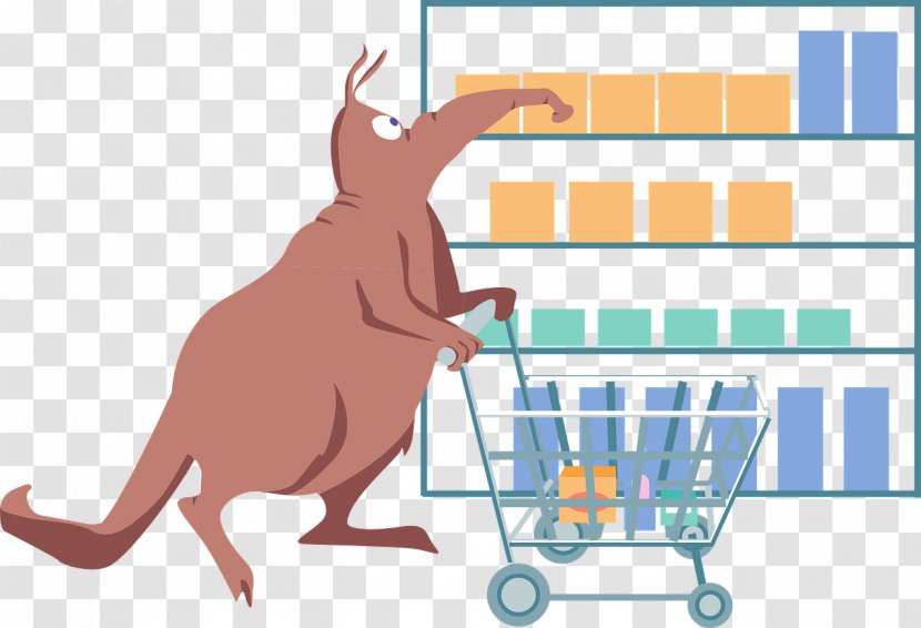 Aardvark Shopping Cart Clip Art Transparent PNG