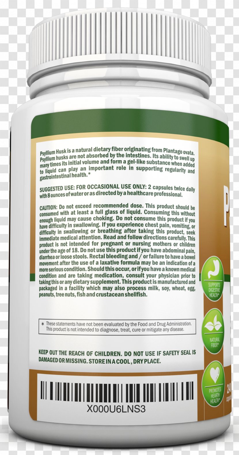 Dietary Supplement Psyllium Sand Plantain Fibre Supplements Husk - Tablet Transparent PNG