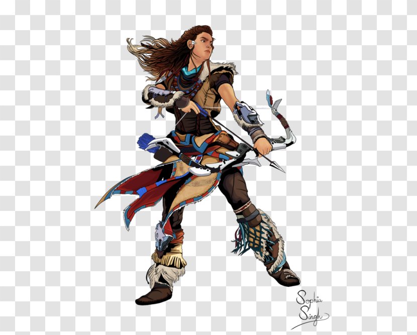 Aloy Horizon Zero Dawn: The Frozen Wilds Bow And Arrow Cosplay PlayStation 4 - Game Transparent PNG