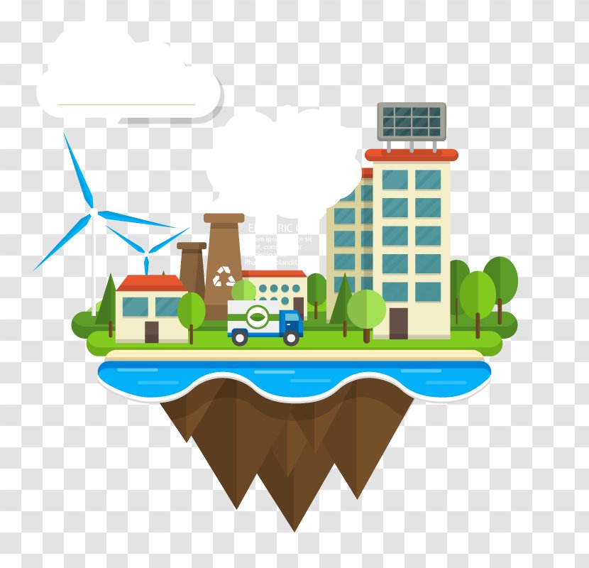 Infographic Information City - Business - Vector Green Energy Transparent PNG