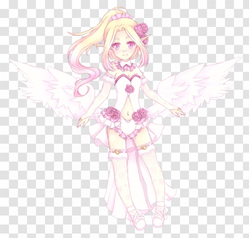 Fairy Pink M Costume Design Sketch - Heart Transparent PNG