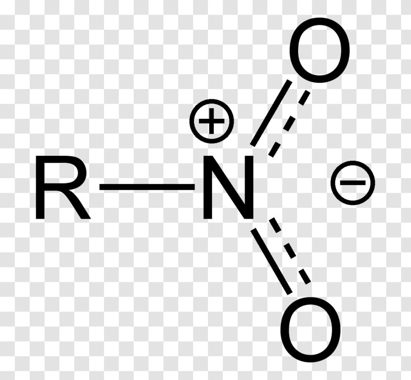 Nitro Compound Organic Functional Group Chemical Chemistry - Black And White Transparent PNG