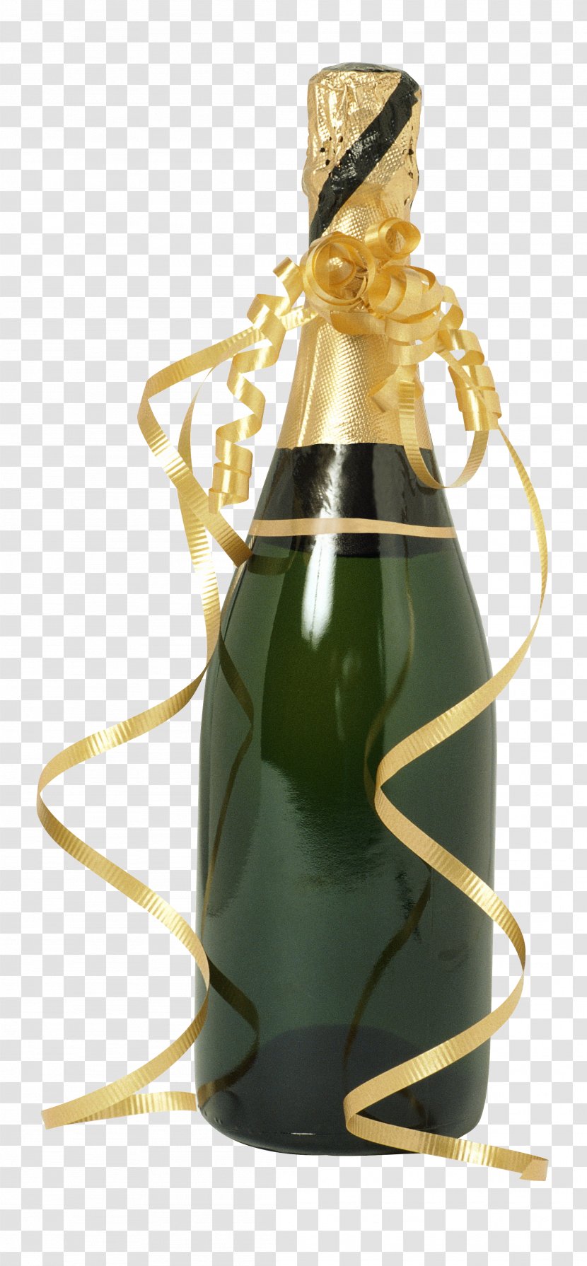 Champagne Sparkling Wine Bottle - Liqueur - Gold Wire Transparent PNG