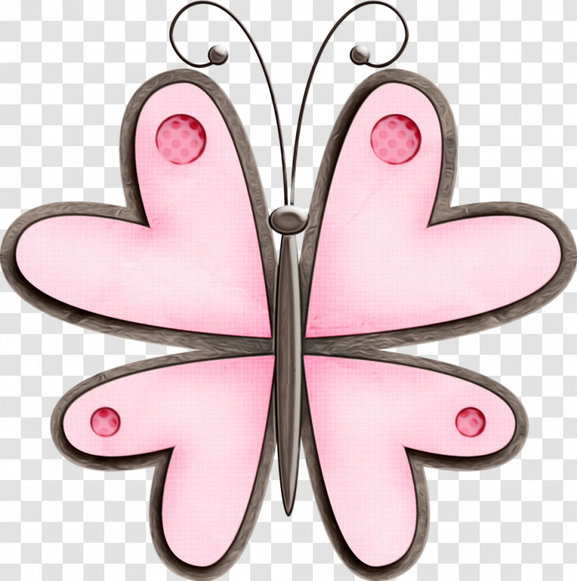 Pink Petal Butterfly Plant Wing Transparent PNG