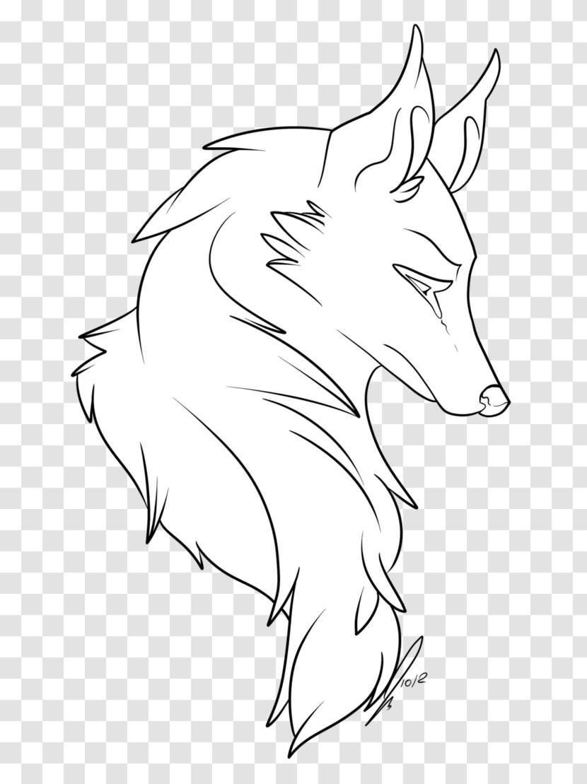 Dog Puppy Drawing Line Art Black Wolf - Head - Angry Face Transparent PNG