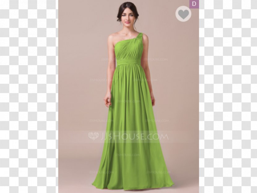 Wedding Dress Shoulder Cocktail Party - Green - Chiffon Transparent PNG