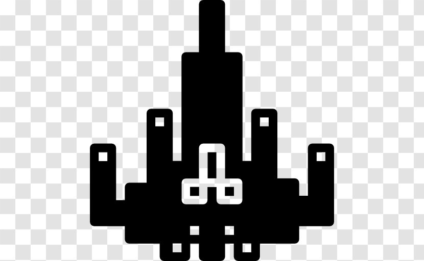 Space Invaders Game - Black And White Transparent PNG