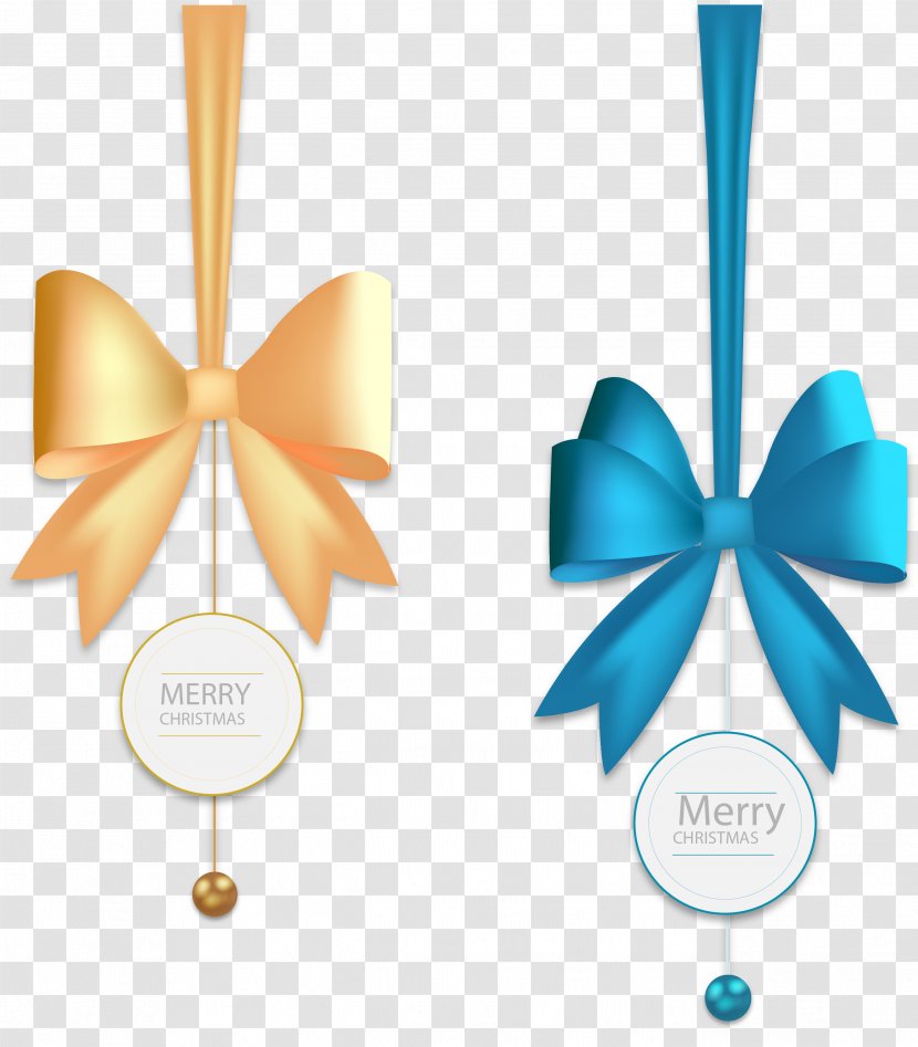 Ribbon Butterfly If(we) - Vector Painted Golden Bow And Blue Machine Transparent PNG
