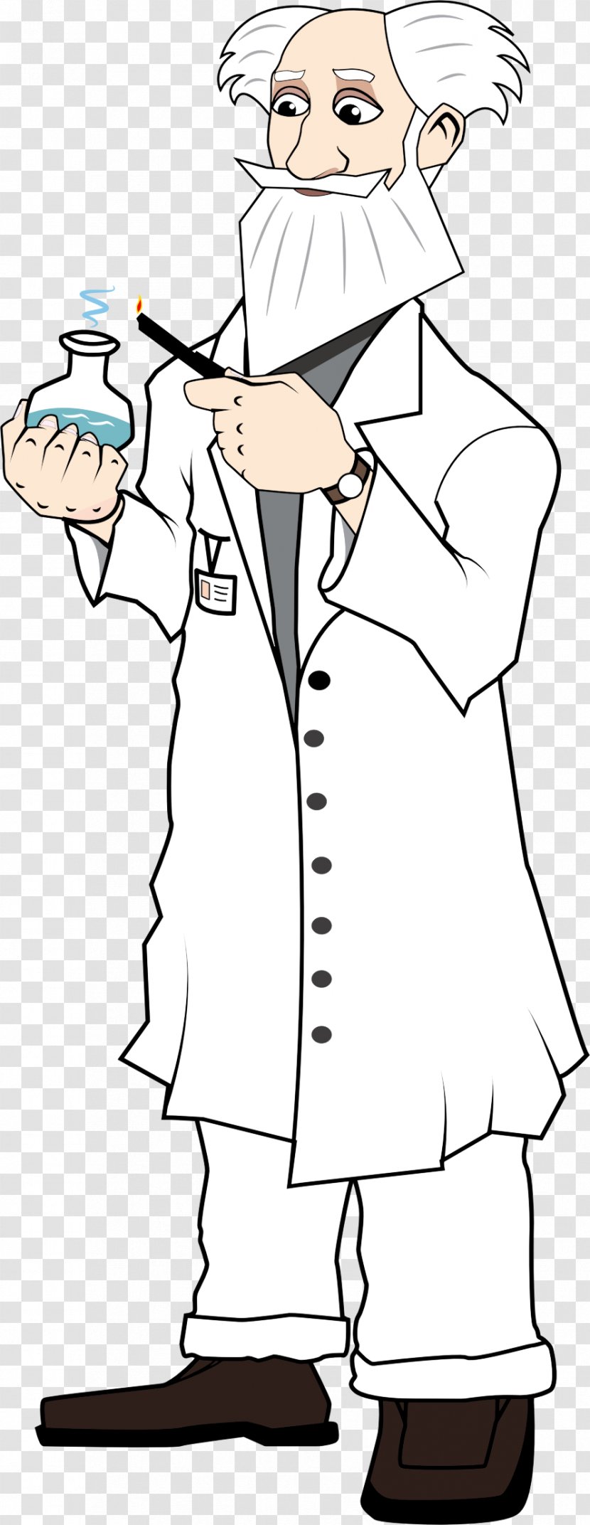 Drawing Character Line Art Clip - Heart - Scientists Do Experiments Transparent PNG