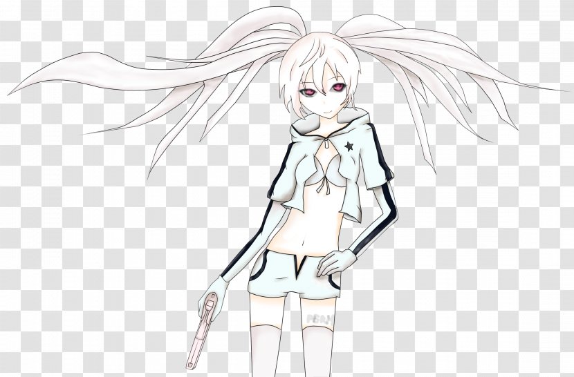 Black Rock Shooter: The Game Drawing Sketch - Cartoon - Fragments Transparent PNG