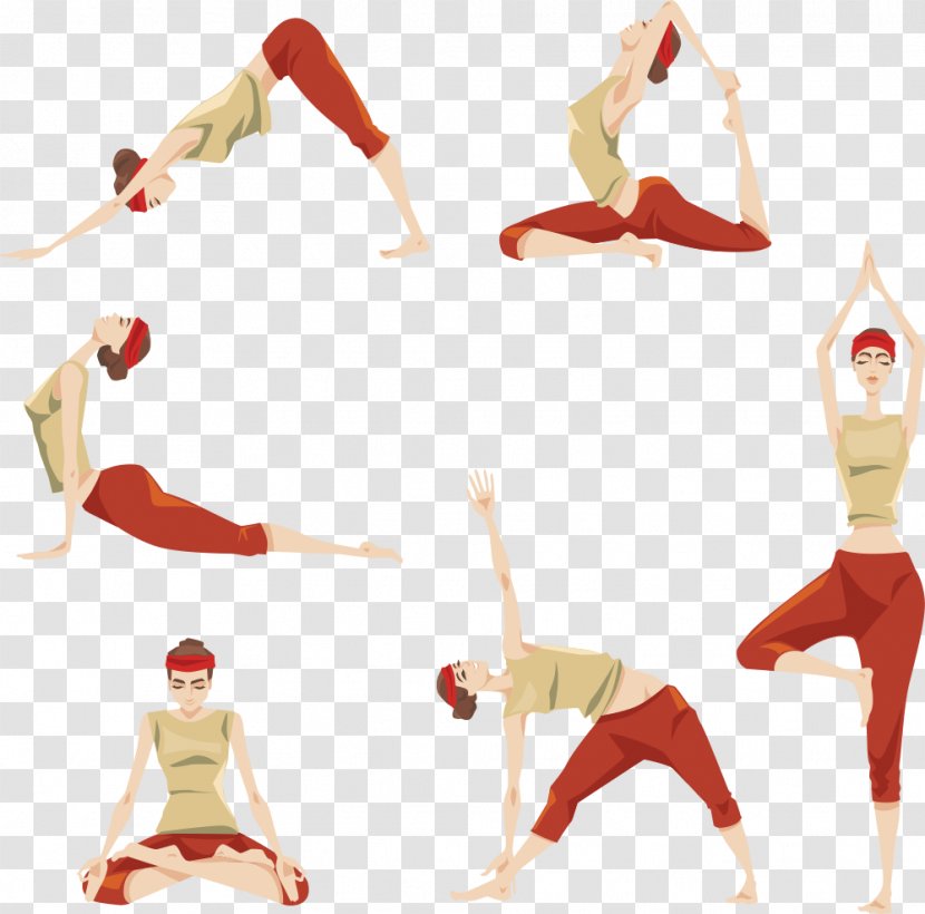 Yoga Physical Exercise Clip Art - Heart - Vector Fitness Beauty Transparent PNG