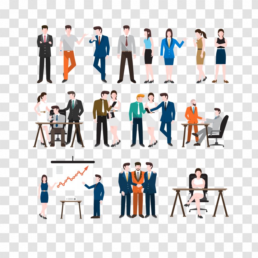 Euclidean Vector Illustration - Professional - Business People Collection Transparent PNG