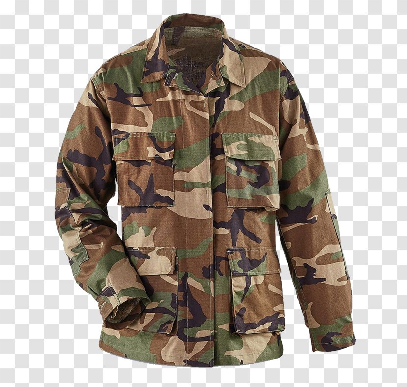 Military Camouflage Battle Dress Uniform Battledress Army Combat U.S. Woodland - Shirt Transparent PNG