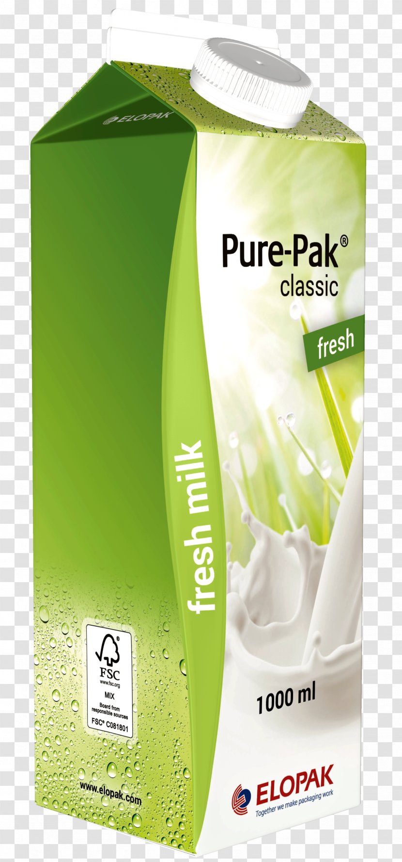 Packaging And Labeling Milk Elopak Carton Paper - Bottle Transparent PNG
