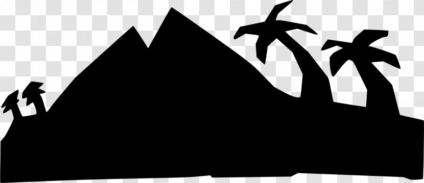 Clip Art - Artwork - Mountain Clipart Black And White Transparent PNG